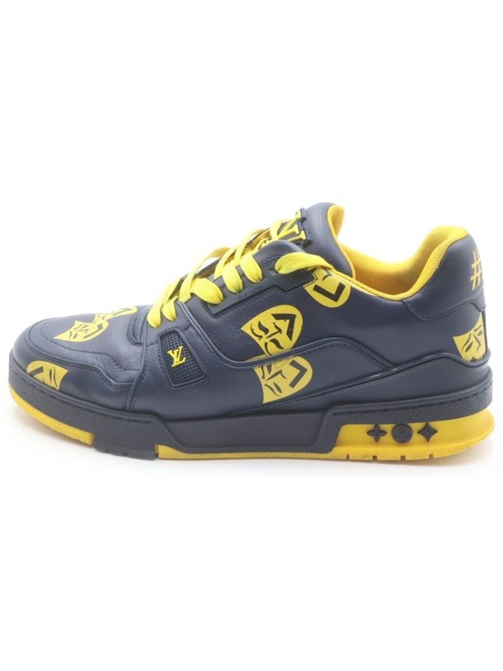 Louis Vuitton LV Trainer Low Cut Sneakers Navy Yellow